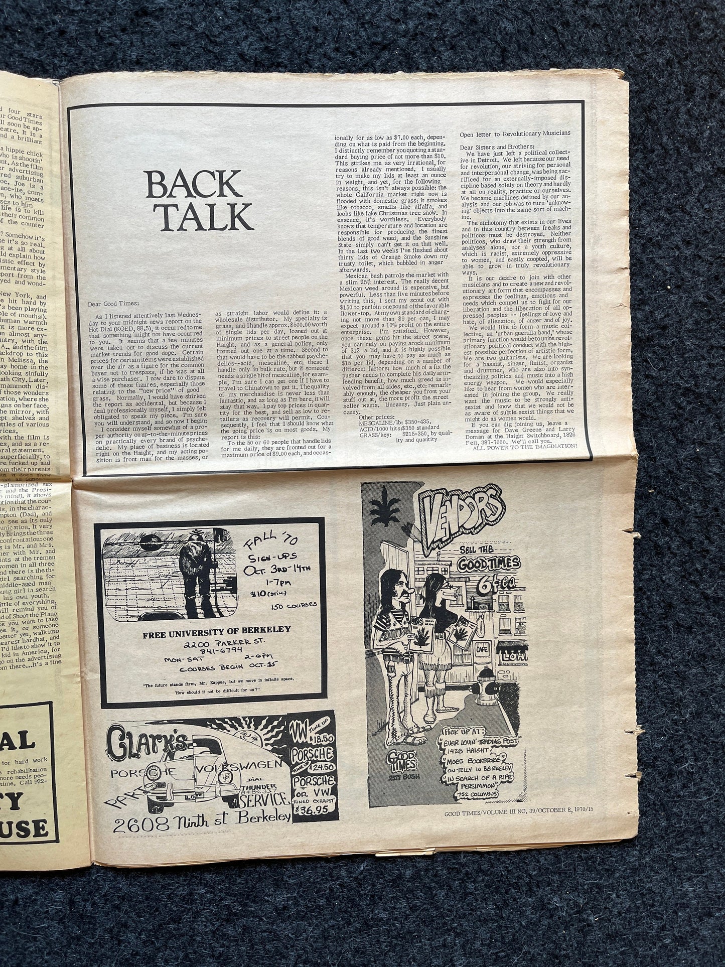 1970s High Times Underground Newspaper, Black Panther Party, Vintage Antique Collectibles, Hippie Grunge Art Gifts, San Francisco Gifts