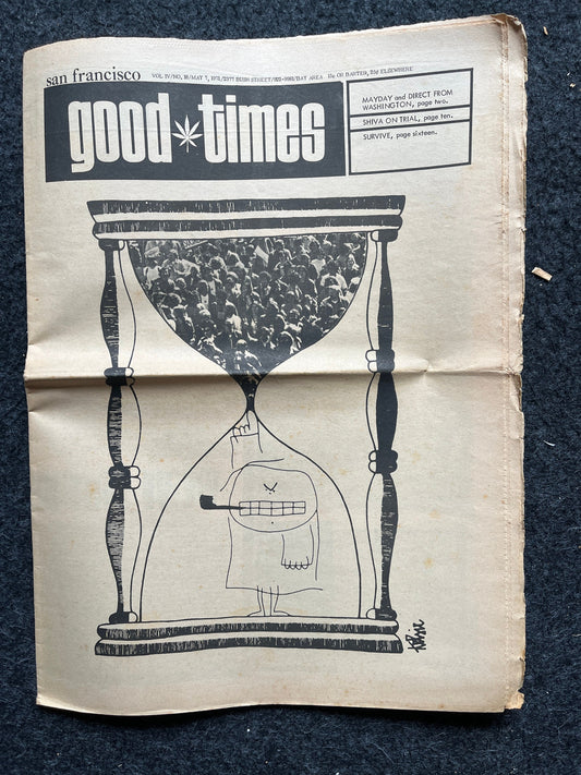 1970s High Times Underground Newspaper, Black Panther Party, Vintage Antique Collectibles, Hippie Grunge Art Gifts, San Francisco Gifts