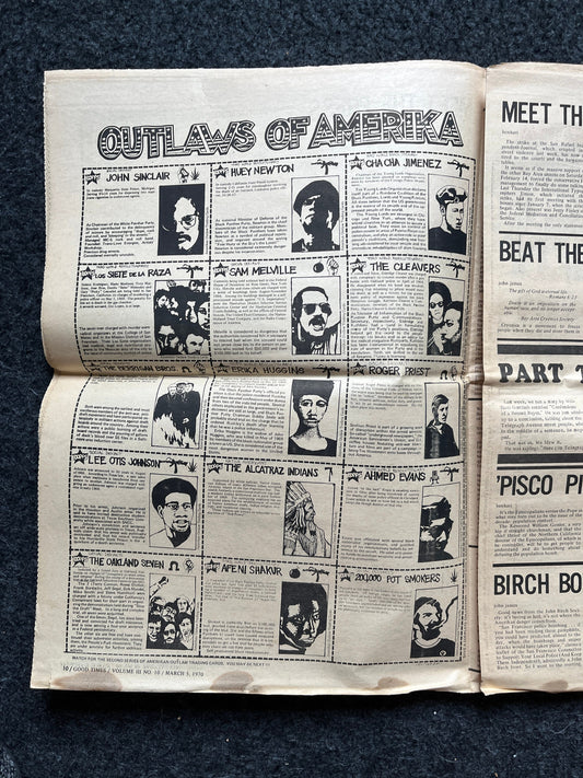 1970s High Times Underground Newspaper, Black Panther Party, Vintage Antique Collectibles, Hippie Grunge Art Gifts, San Francisco Gifts