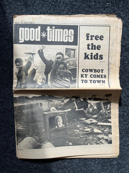 1970s High Times Underground Newspaper, Black Panther Party, Vintage Antique Collectibles, Hippie Grunge Art Gifts, San Francisco Gifts