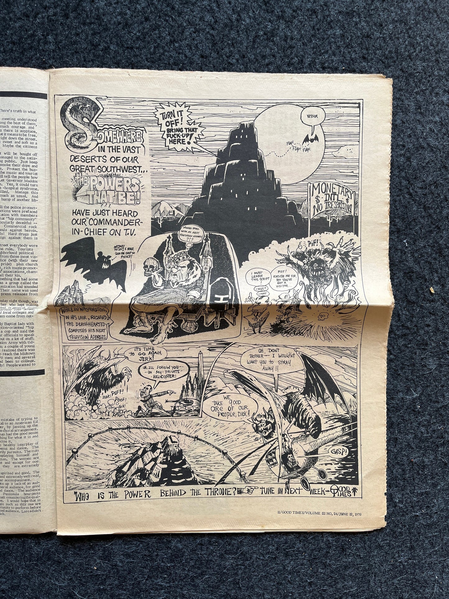1970s High Times Underground Newspaper, Black Panther Party, Vintage Antique Collectibles, Hippie Grunge Art Gifts, San Francisco Gifts