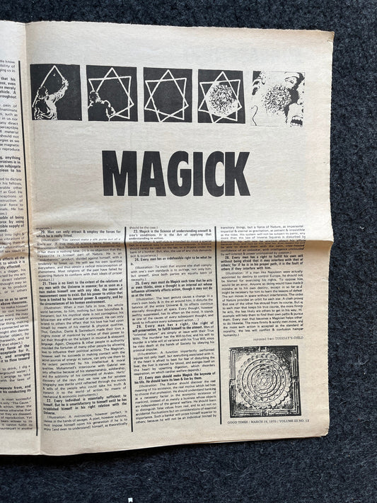 1970s High Times Underground Newspaper, Black Panther Party, Vintage Antique Collectibles, Hippie Grunge Art Gifts, San Francisco Gifts