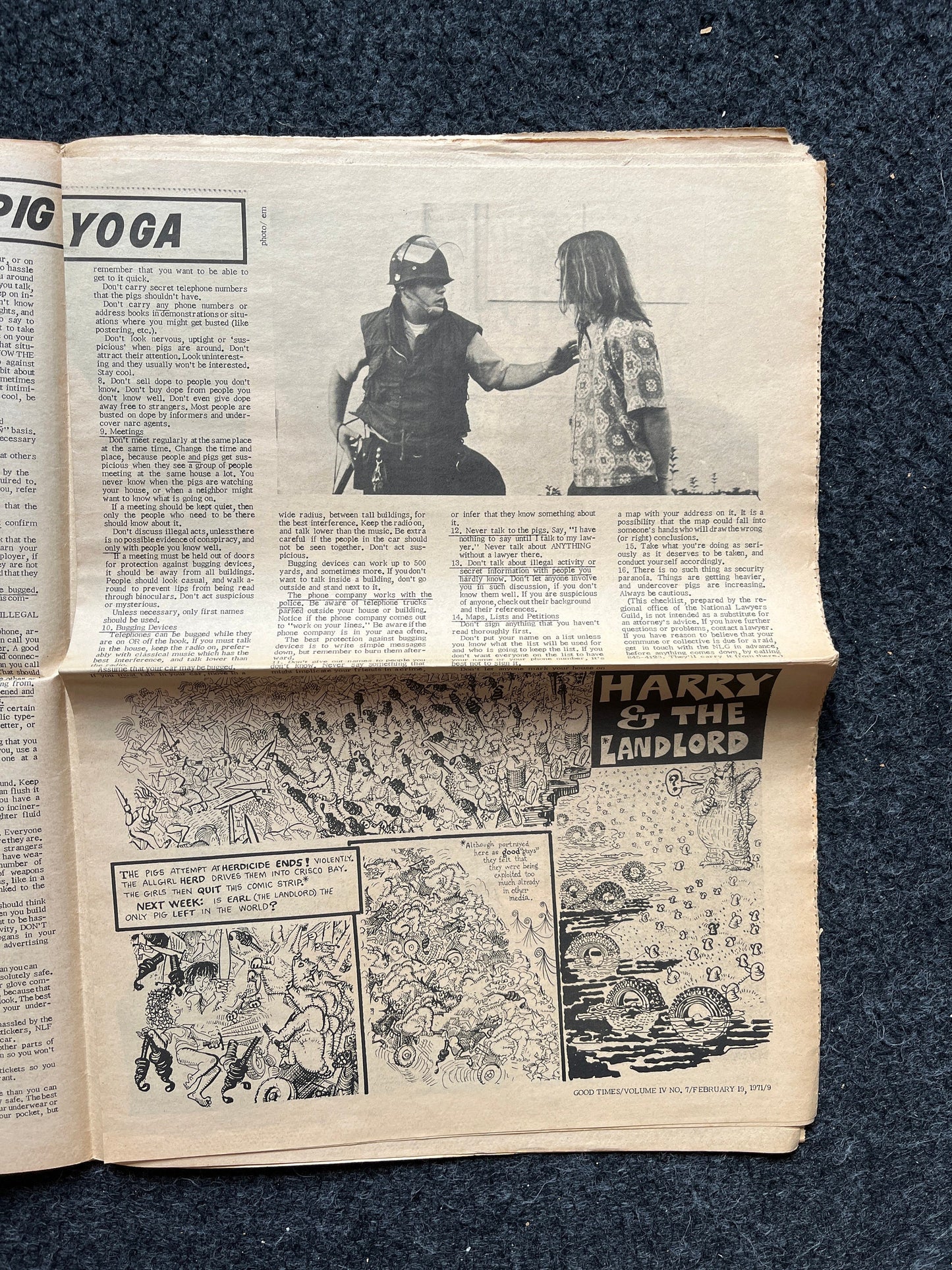 1970s High Times Underground Newspaper, Black Panther Party, Vintage Antique Collectibles, Hippie Grunge Art Gifts, San Francisco Gifts