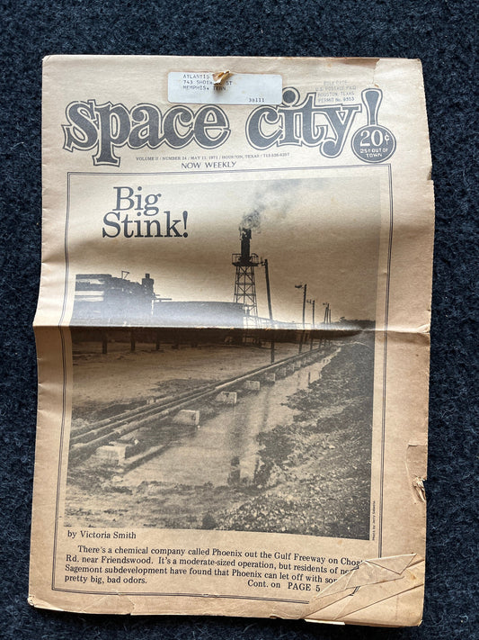 1970s Space City Austin Texas Underground Newspaper, Black Panther Party, Vintage Antique Collectibles, Hippie Grunge Art Gifts,