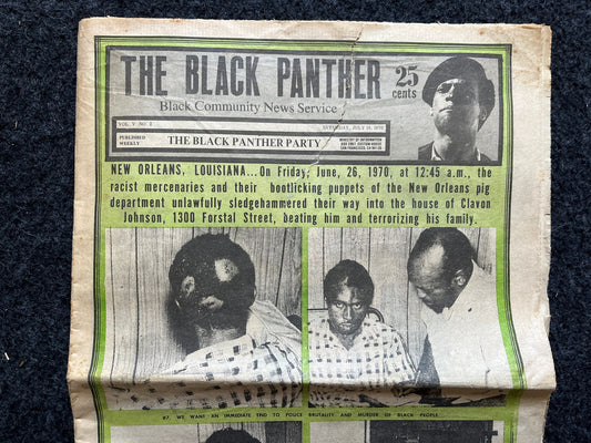 1970 New Orleans Black Panther Political Party Propaganda, Education Art Civil Rights Memorabilia, Government Conspiracies, History Gifts