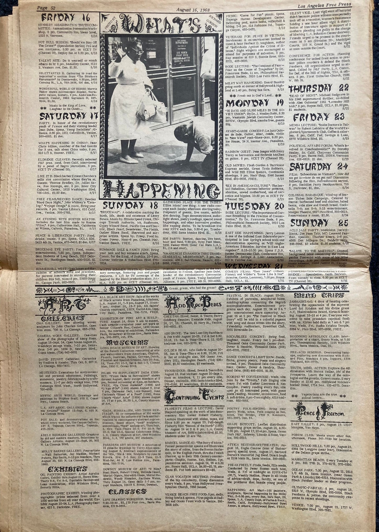 1970s Lenny Bruce Memorial Underground Newspaper, Black Panther Party, Vintage Antique Collectibles, San Francisco Gifts, Anarchist Gifts,