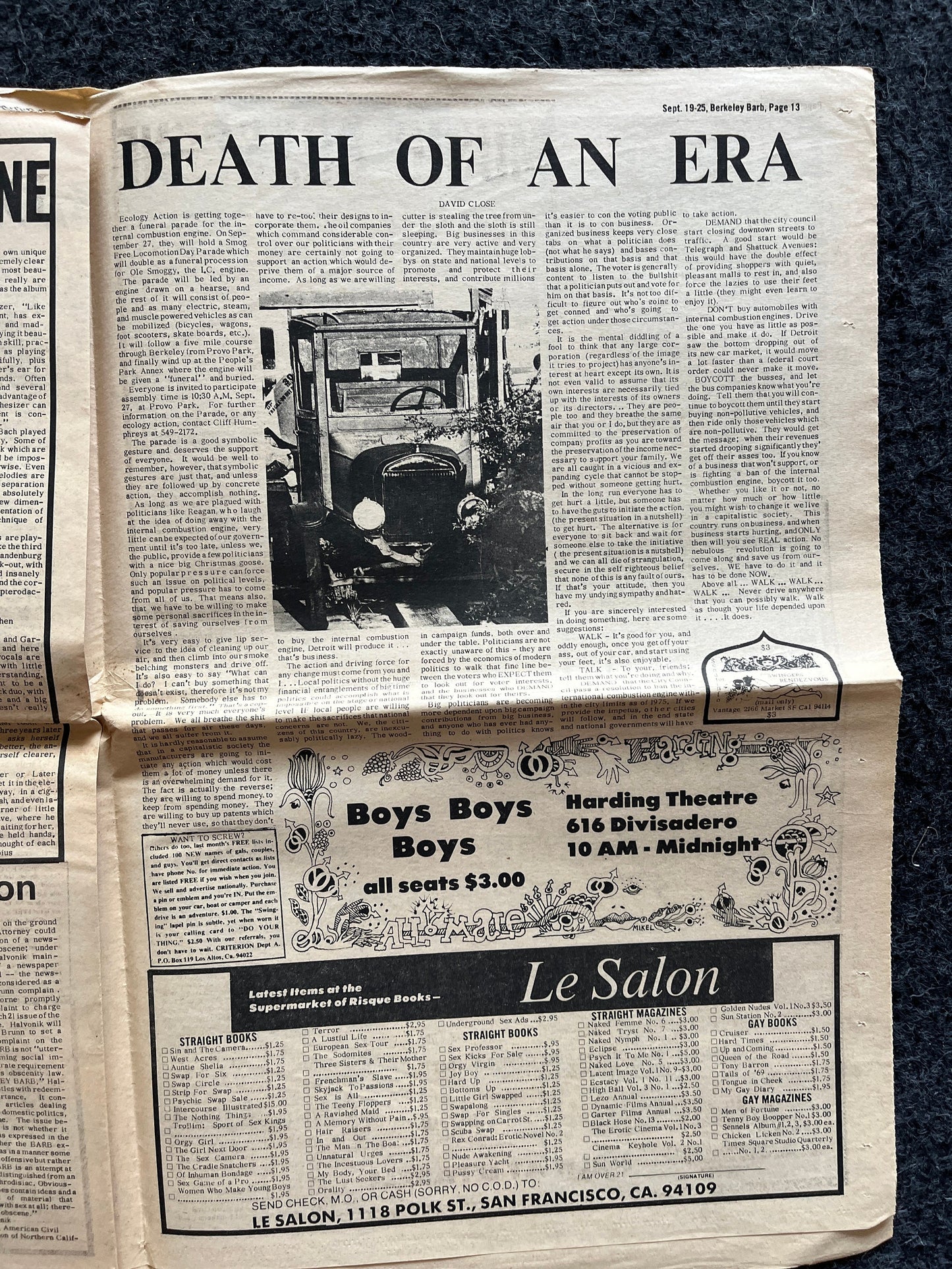 1970s Berkeley Bark CounterCulture, Black Panther Party, Underground Newspaper, Vintage Newspaper, San Francisco California, Black Gifts