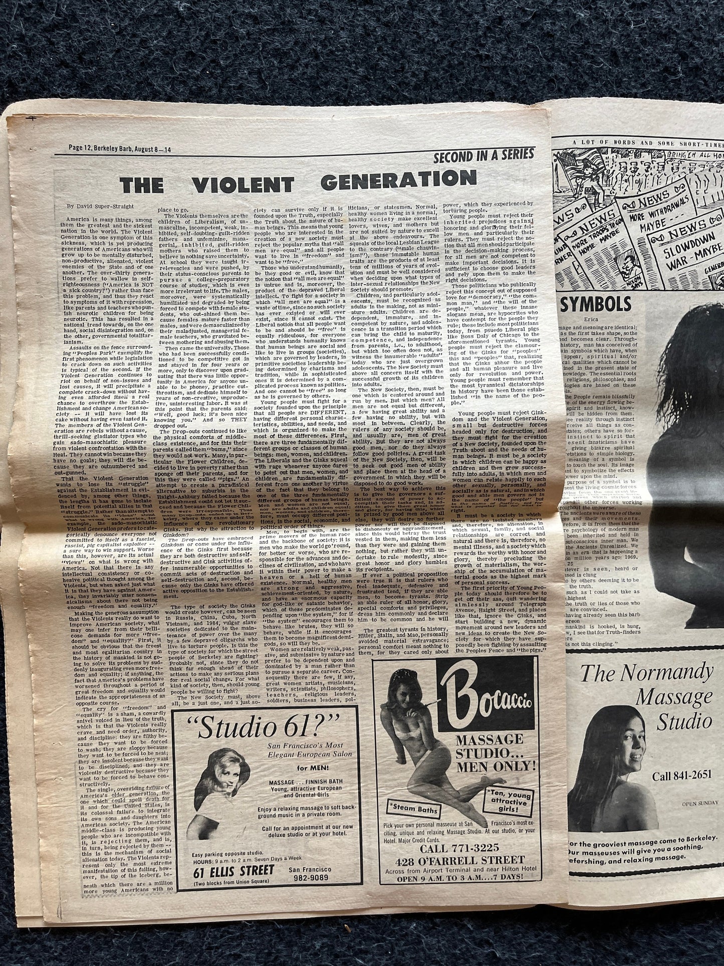1970s Berkeley Bark CounterCulture, Black Panther Party, Underground Newspaper, Vintage Newspaper, San Francisco California, Black Gifts