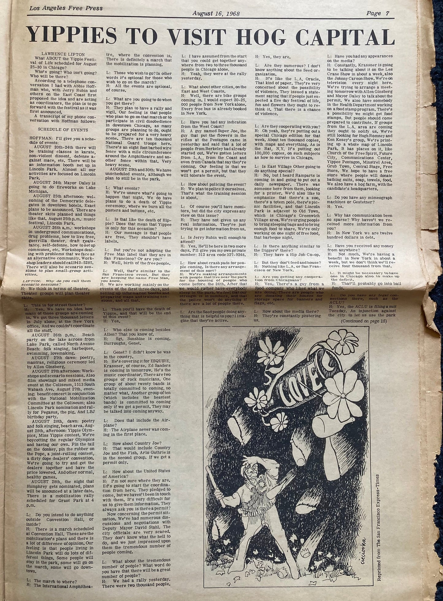 1970s CounterCulture LGBT Los Angeles Free Press, Black Panther Party, Underground Far-Left Newspaper, Vintage Newspaper, Original Newspaper