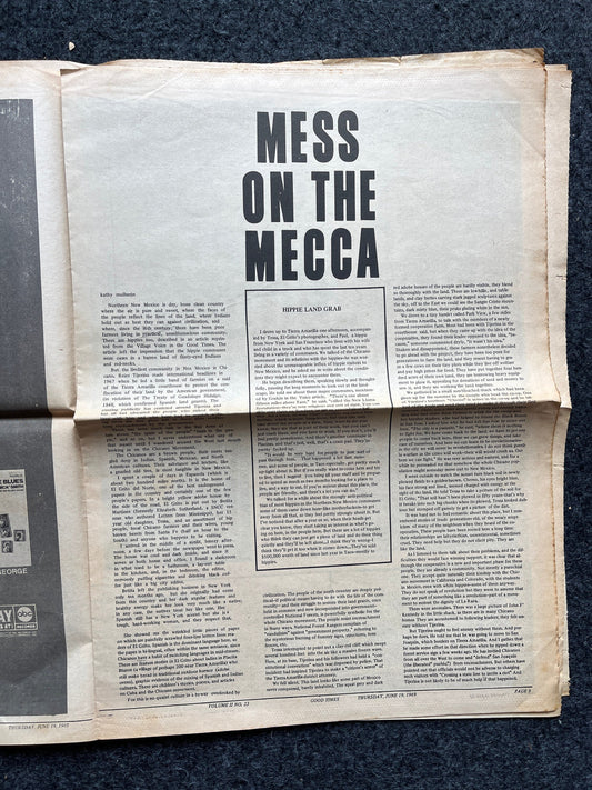 1970s Tim Leary Psychedelic High Times Underground Newspaper, Black Panther Party, Vintage Antique Collectibles, Hippie Grunge Art Gifts