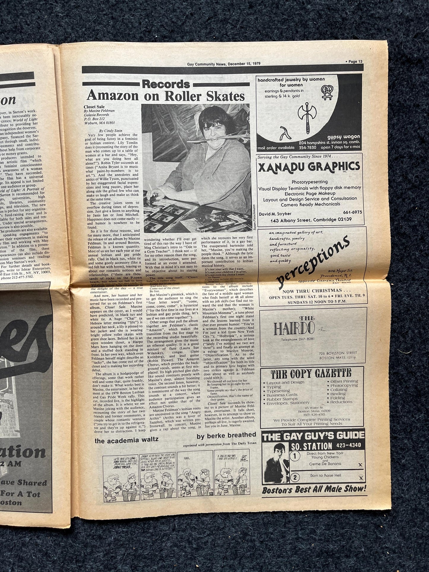 1980s LGBT Sally Gearhart Newspaper, LGBTQIA Memorabilia, Queer Gifts Artworks, Lesbian gift, Underground Newspaper, Gay Books Magazines,