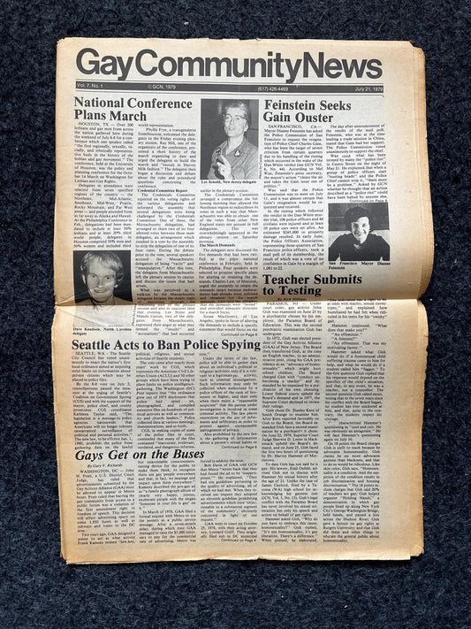 Vintage 1980s 6th Anniversary LGBT Newspaper, LGBTQIA Memorabilia, Queer Gifts Artworks, Lesbian gift, Trans Acceptance, Gay Books Magazine