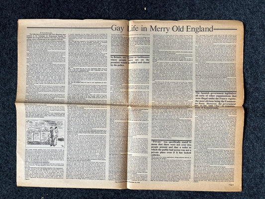 1980s American Lesbian in Paris Newspaper, LGBTQIA Memorabilia, Queer Gifts Artworks, Lesbian gift, Trans Rights, Gay Books Magazines,