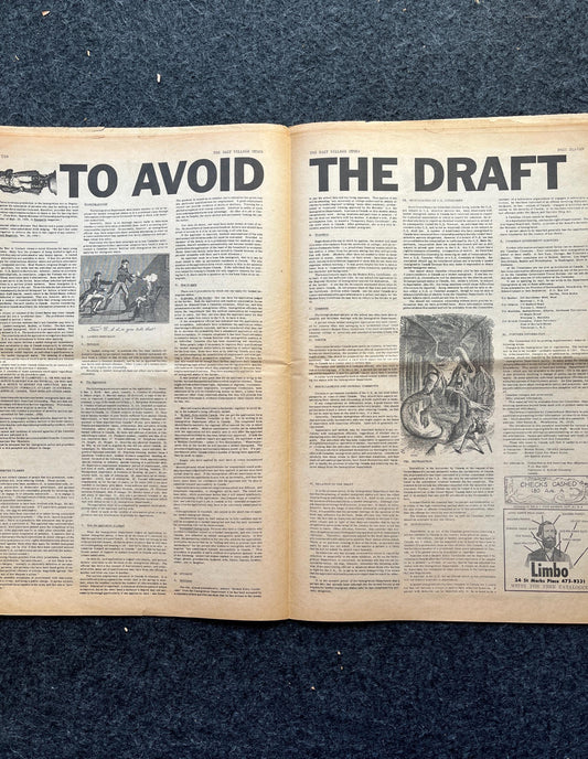1970s Anti Vietnam War Draft Dodging Underground Vintage Zine, Black Panther Party, Far-Left Vintage Newspaper, Goblincore Wall Decor