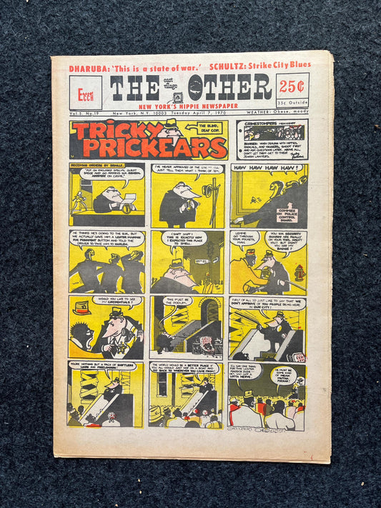 1970s CounterCulture The other Tribune, Black Panther Party, Underground Far-Left Newspaper, Vintage Newspaper, Goblin Wall Decor, Cottage