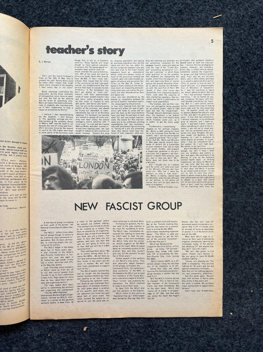 Anti Vietnam Canadian Underground Newspaper, Black Panther Party, Underground Far-Left, Vintage Newspaper Goblin Wall Decor, Grunge Art