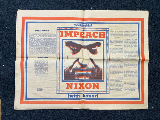 1970s Houston Texas Underground Newspaper The Mockingbird, Houston Far-Left Newspaper, Vintage Newspaper, Texas Wall Decor, Lone Star State,