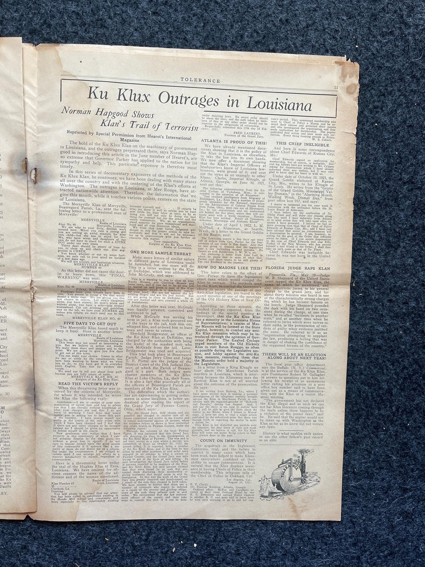 1923 Tolerance Anti Hate Catholic Newspaper, Civil Rights History Black Lives Matter, Catholic Gifts, Great Depression Art, Black Decor