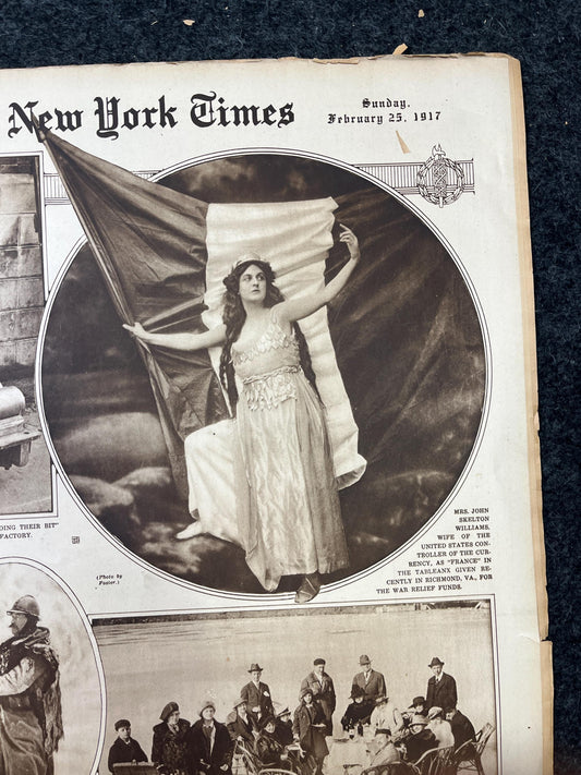 WWI Vintage Newspaper Pictorial Section, World War One Memorabilia and Gifts, History and Nerdy Souvenirs, Vintage Original Newspaper