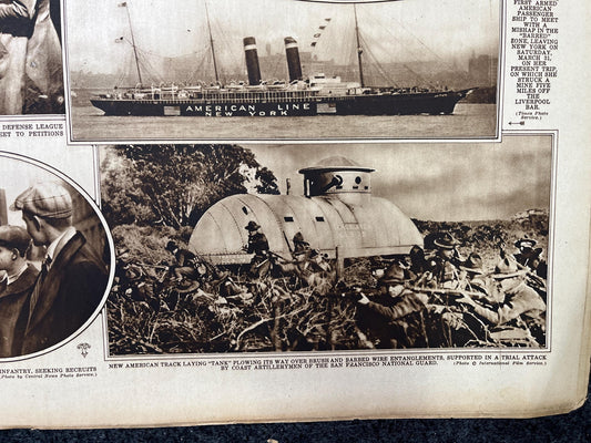 WWI Vintage Newspaper Pictorial Section, World War One Memorabilia and Gifts, History and Nerdy Souvenirs, Vintage Original Newspaper