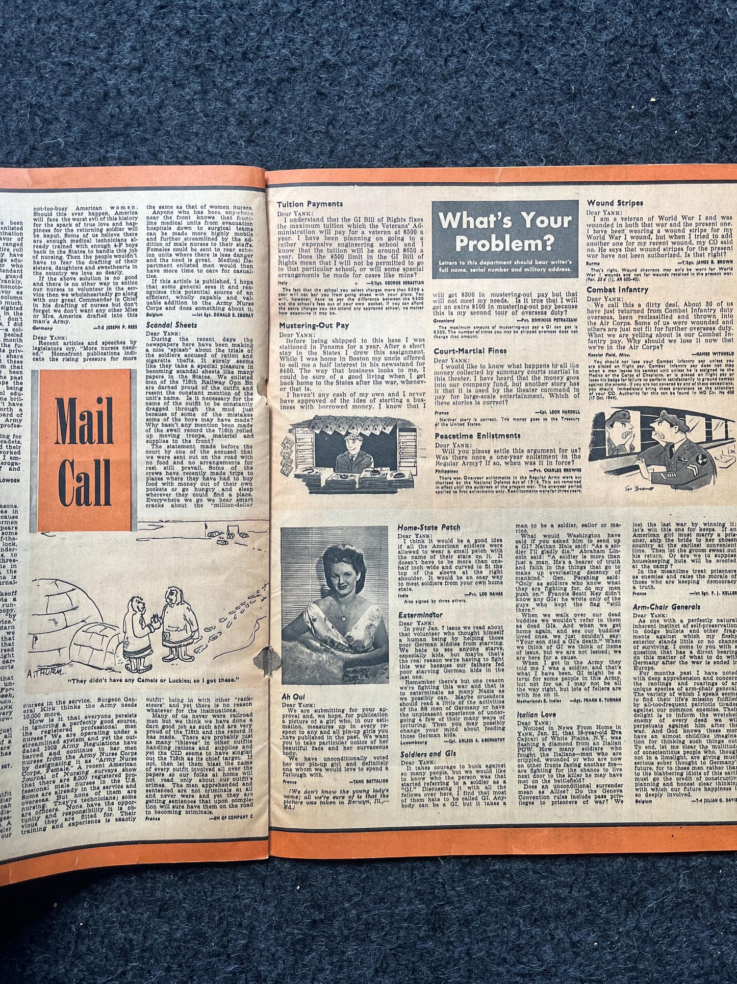 1945 GI Sketch Book WW2 Yank Magazine Collectible Military Magazine Memorabilia, Gifts for Him, Anniversary Gifts, Military Wall Decoration