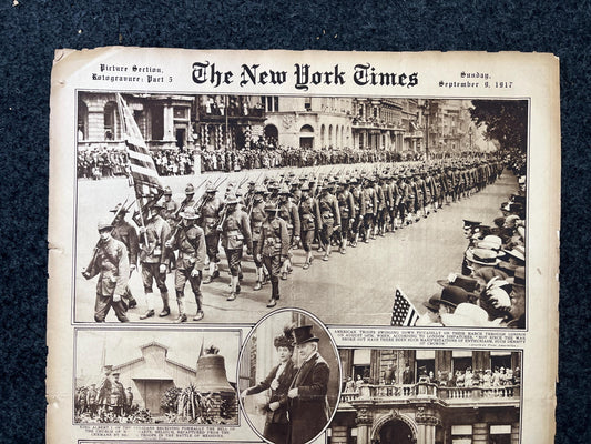 WWI Vintage Newspaper Pictorial Section, World War One Memorabilia and Gifts, History and Nerdy Souvenirs, Vintage Original Newspaper