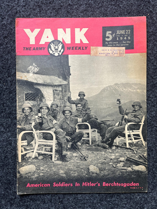 1945 Easy Company Eagles Nest WW2 Yank Magazine Collectible Military Magazine Memorabilia, Gifts for Him, Anniversary Gifts Wall Decoration