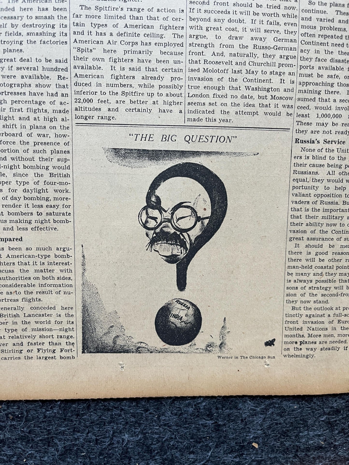 1942 Battle For Stalingrad, Operation Barbosa, WW2 German Invasion of Russia, Original Newspaper, Military Gifts, Russian decor, WW3, USSR