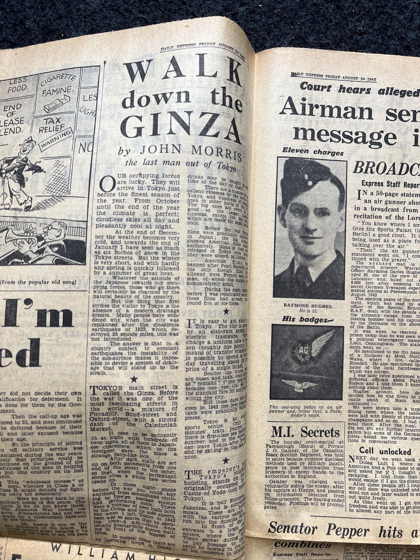 WW2 1945 Atomic Bombing of Hiroshima - World War 2 Memorabilia, WW2 Propaganda, Vintage Newspaper Collectible, Military Gifts