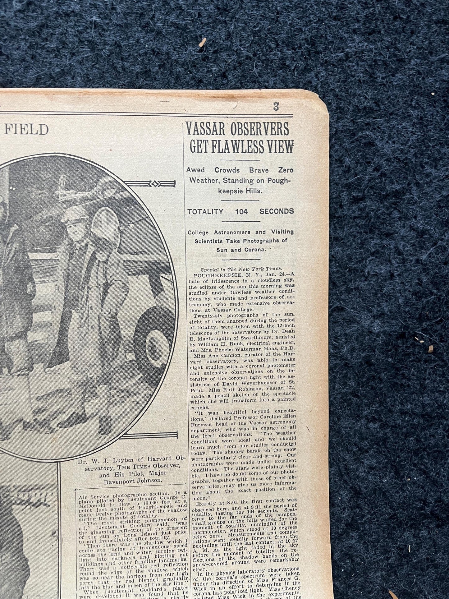 Original 1925 Great American Solar Eclipse Newspaper, New York City Gifts Decorations, NASA Artwork, Space Nerdy Souvenirs, Sun Artwork