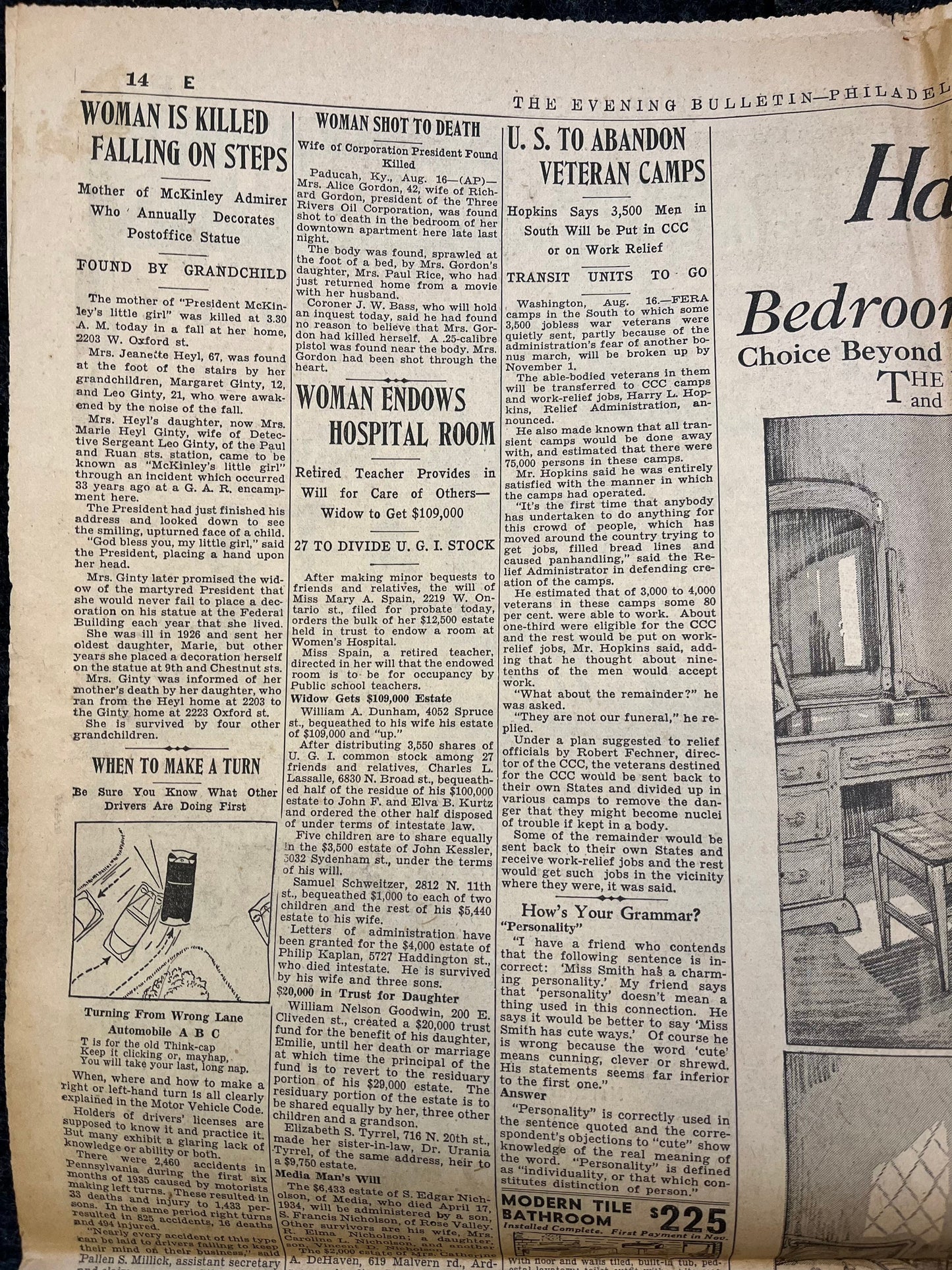 1935 Vaudeville Star Will Rogers Airplane Crash Death - 1935 Movie History Silent Film Stars - Original Vintage Newspaper