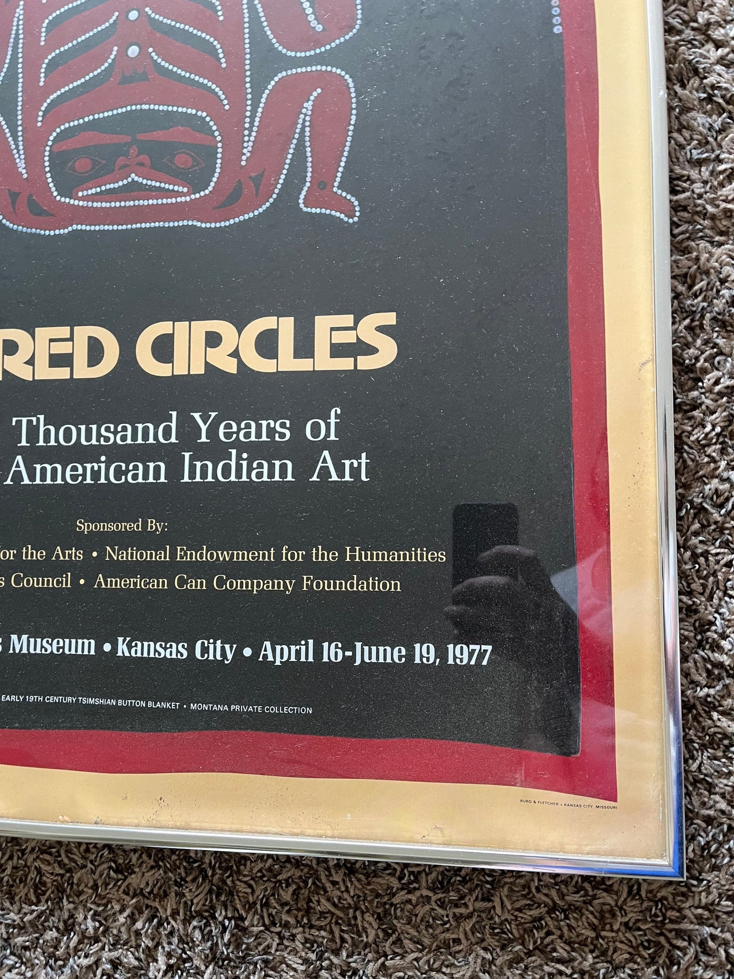 1977 Original Native American Poster Artwork - Sacred Circles Nelson Atkins Museum Poster Indian Artwork and Imagery - Native American Art