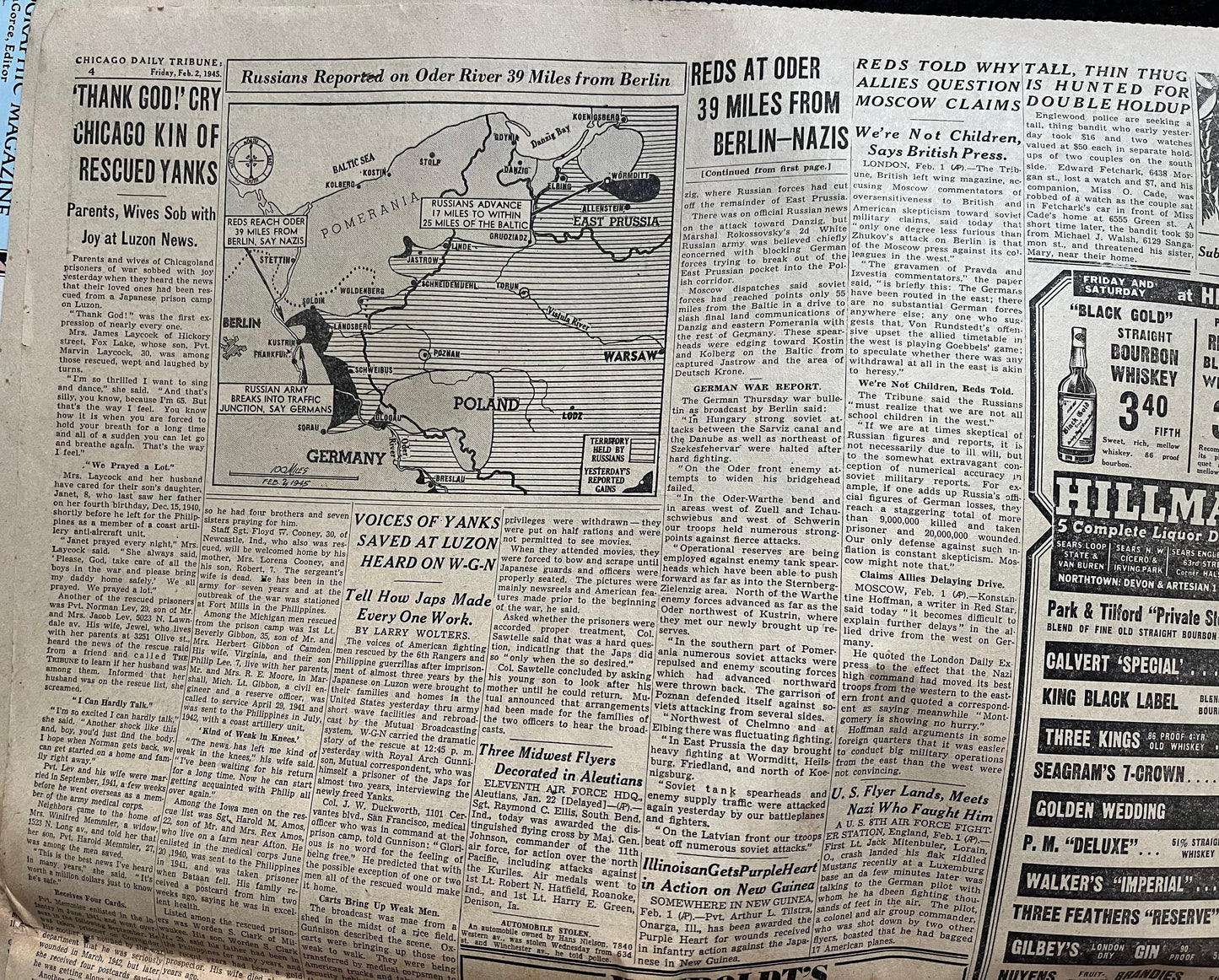 1944 Battle of Leyte Gulf – Yanks Widen Leyte Offensive – Original Vintage Newspaper Military Memorabilia