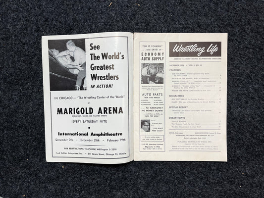 Original 1950s Professional Wrestling Magazine, Acting Performance Memorabilia, Kayfabe Art, Wrestling Gifts, Vintage Sports Memorabilia, Ch