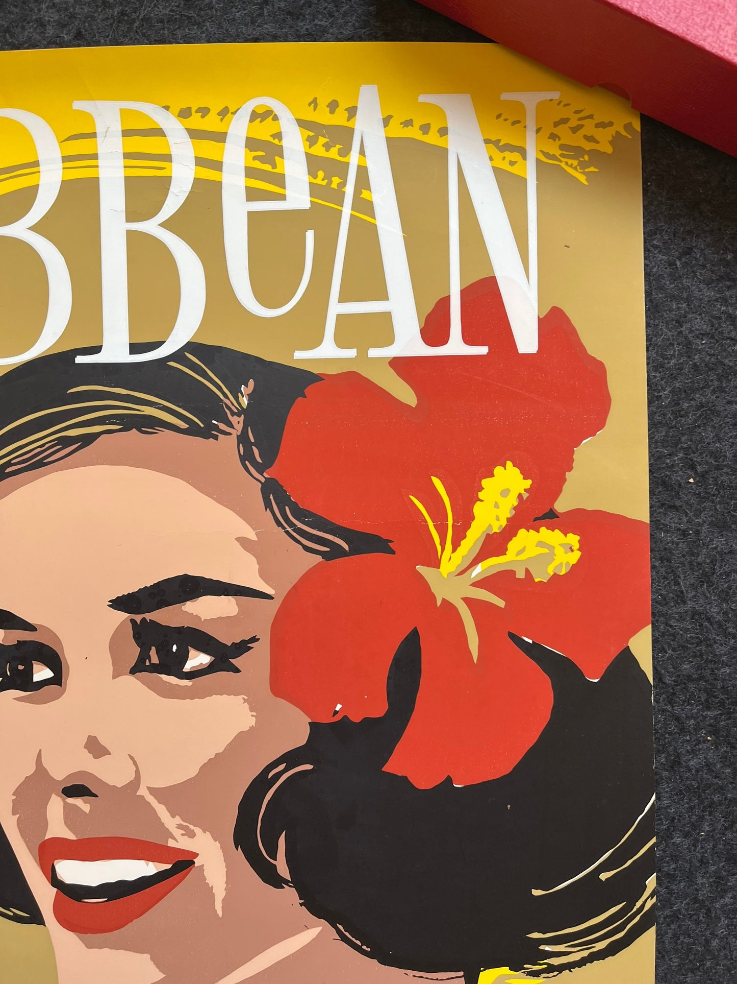 1960s Caribbean Travel Poster, Original Travel Poster, Vintage Travel Poster, Caribbean Souvenirs Wall Decor, Latino Artwork History, Travel