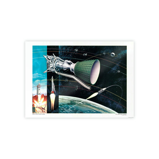 1960s Space Decor Print, Space Wall Art Memorabilia, NASA Space Apollo Program,