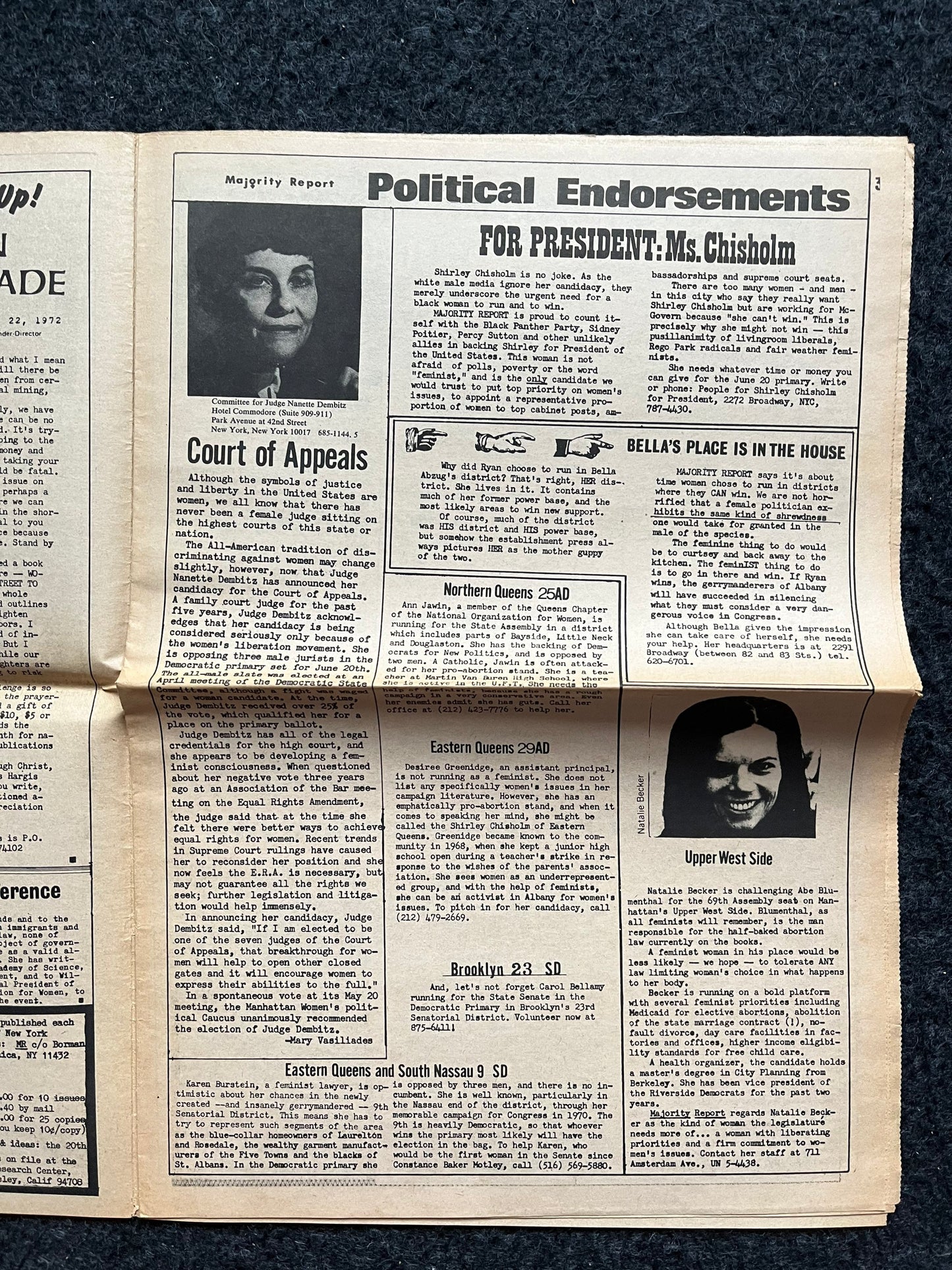 Vintage 1970s Feminist Newspaper, The Majority Report 2nd Wave Feminism, LGBT Memorabilia, Feminist Gifts, Female Empowerment, Gifts