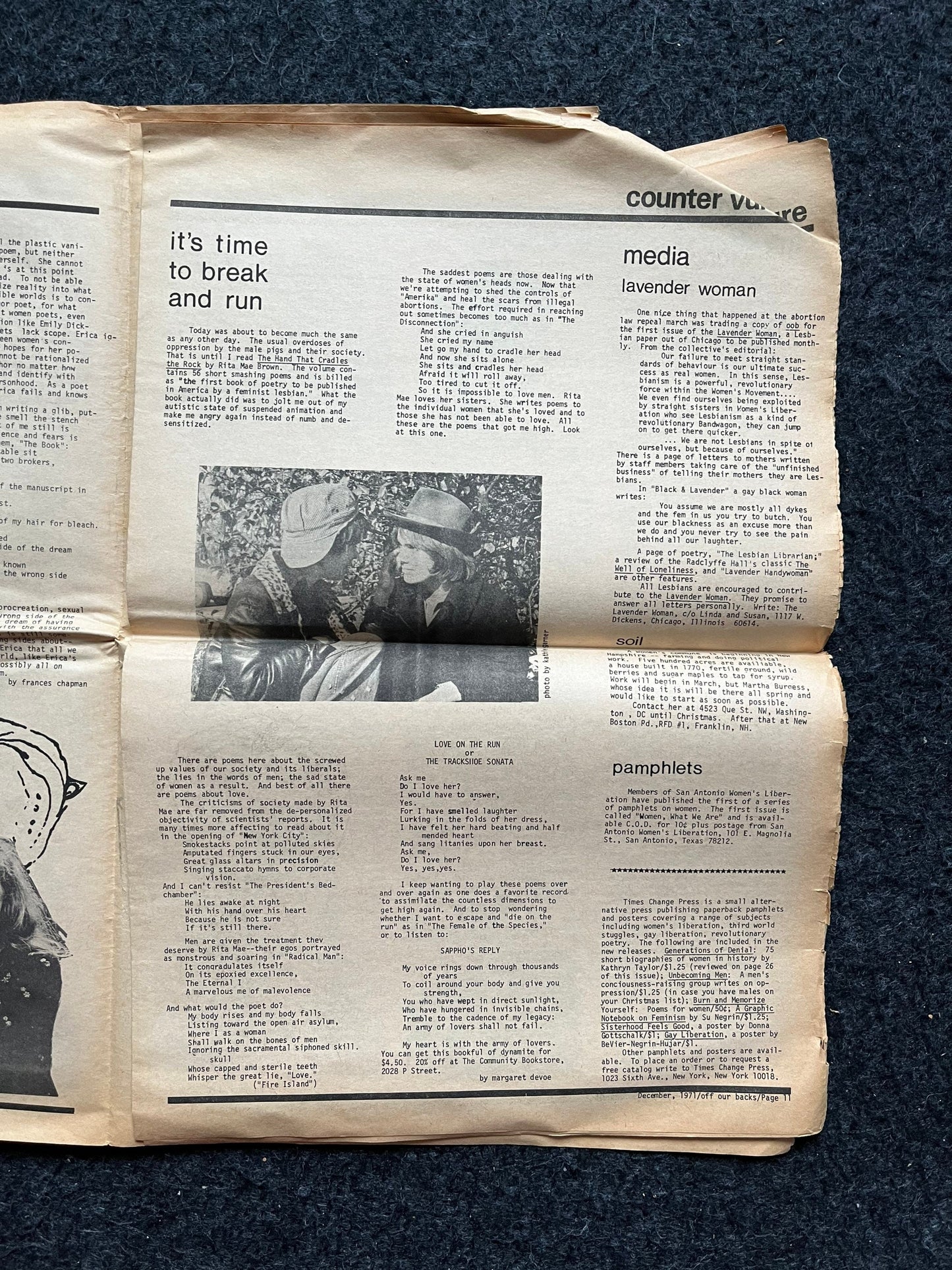 1970s Off Our Backs Feminist Newspaper, 2nd Wave Feminism, LGBT Memorabilia, Feminist Gifts, Female Empowerment, Gifts for Women, Womens