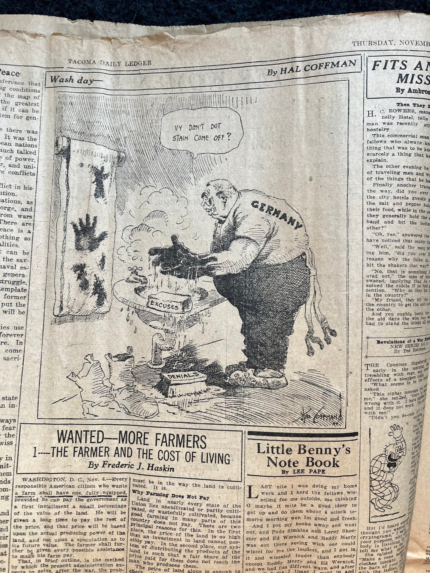 Original False Armistice World War I Peace Newspaper - Day Of – WWI Memorabilia, Historic Gifts and Newspapers, Collectible Gifts, Military