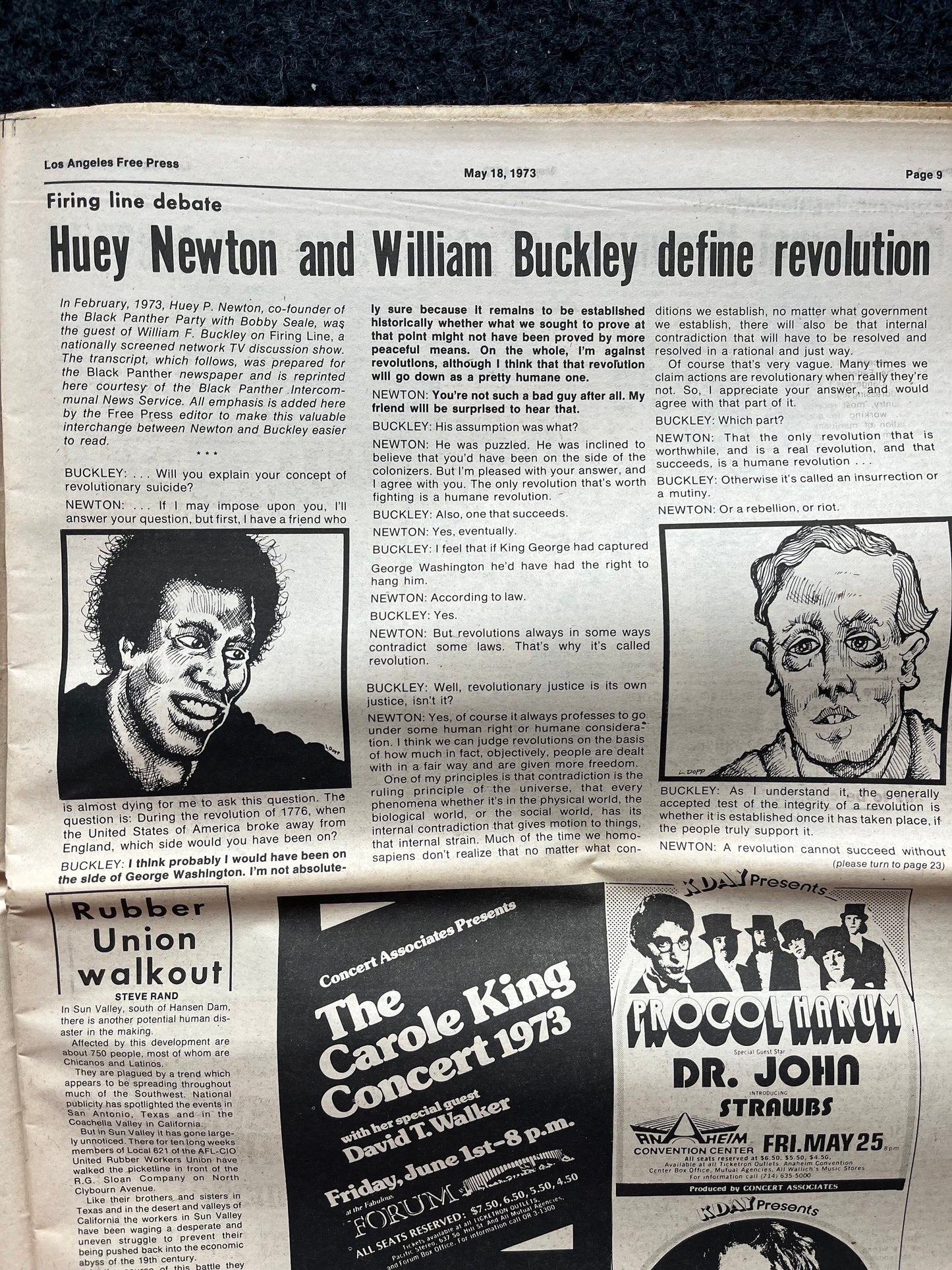 1970s CounterCulture LGBT Los Angeles Free Press, Black Panther Party, Underground Far-Left Newspaper, Vintage Newspaper, Original Newspaper
