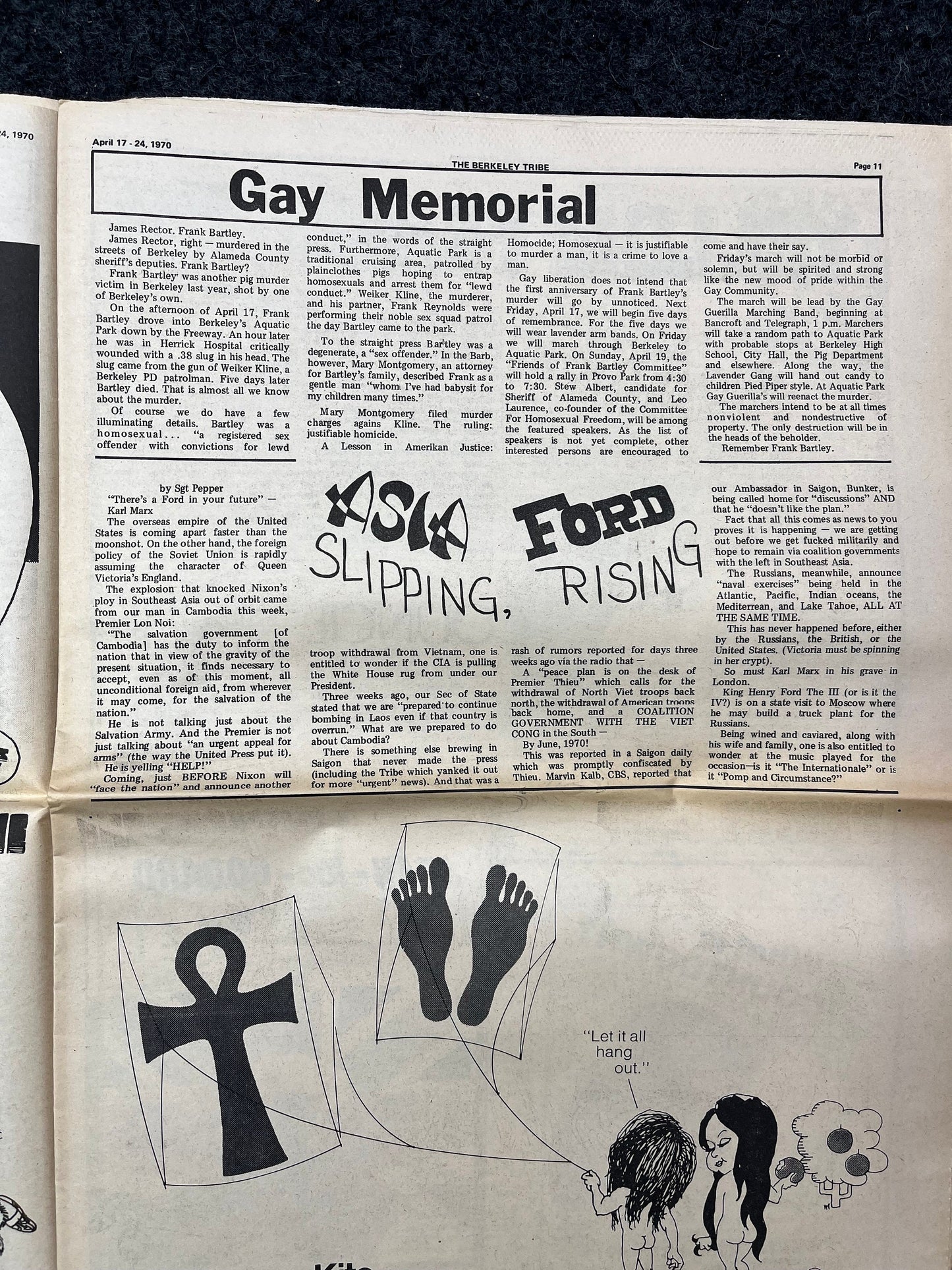 1970s Berkeley Tribe CounterCulture, Black Panther Party, Underground Newspaper, Vintage Newspaper, San Francisco California
