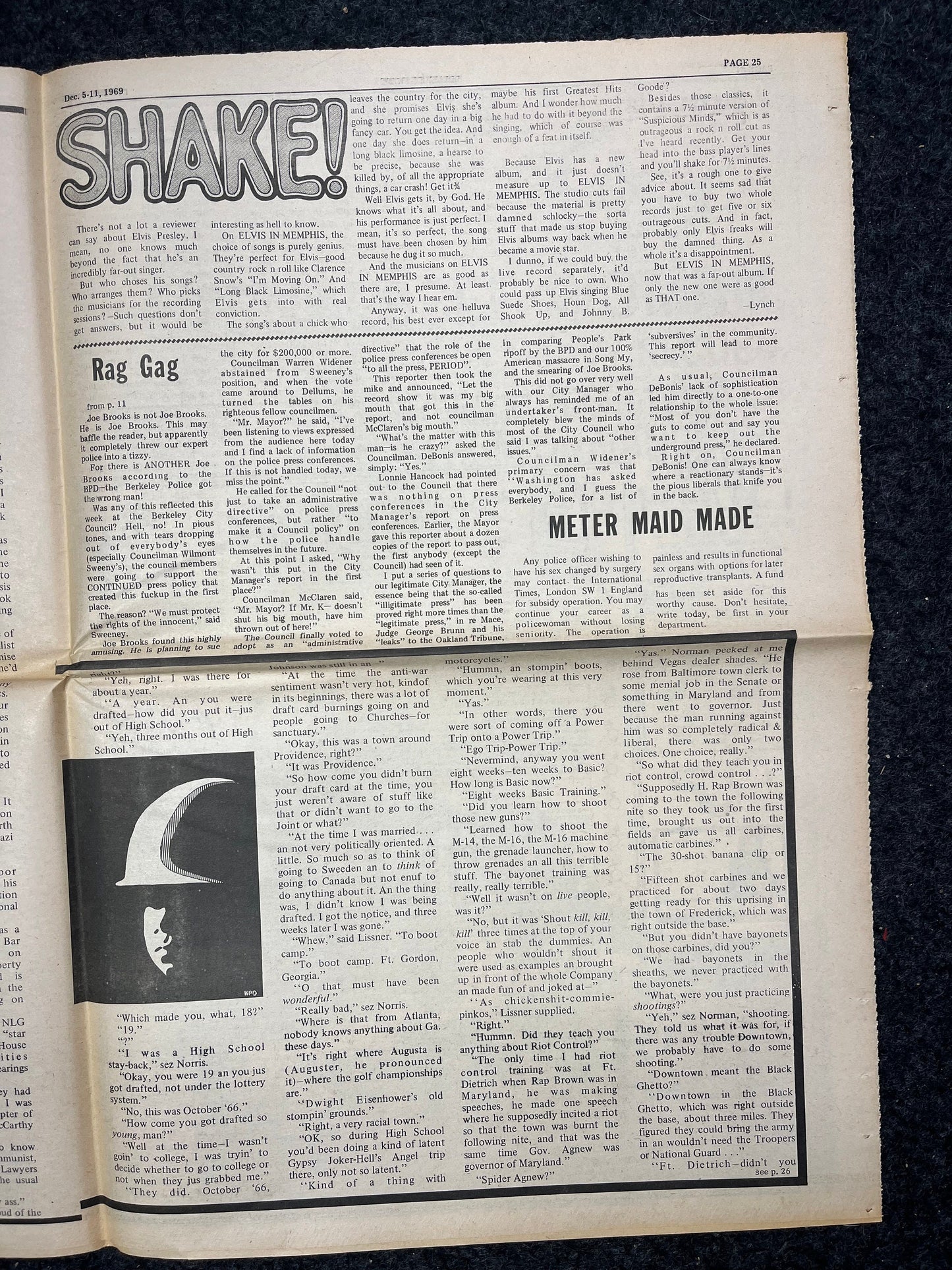 1970s Berkeley Tribe CounterCulture, Black Panther Party, Underground Newspaper, Vintage Newspaper, San Francisco California