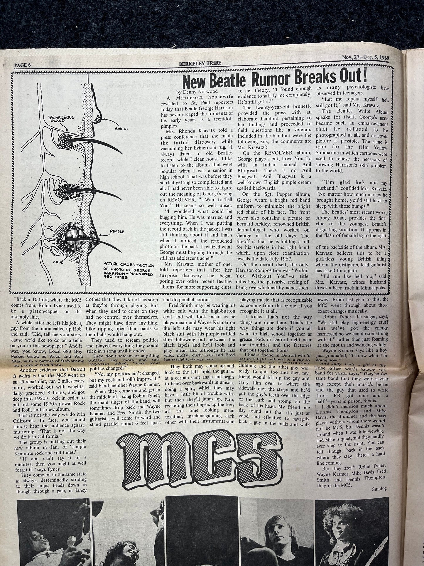 1970s Berkeley Tribe CounterCulture, Black Panther Party, Underground Newspaper, Vintage Newspaper, San Francisco California