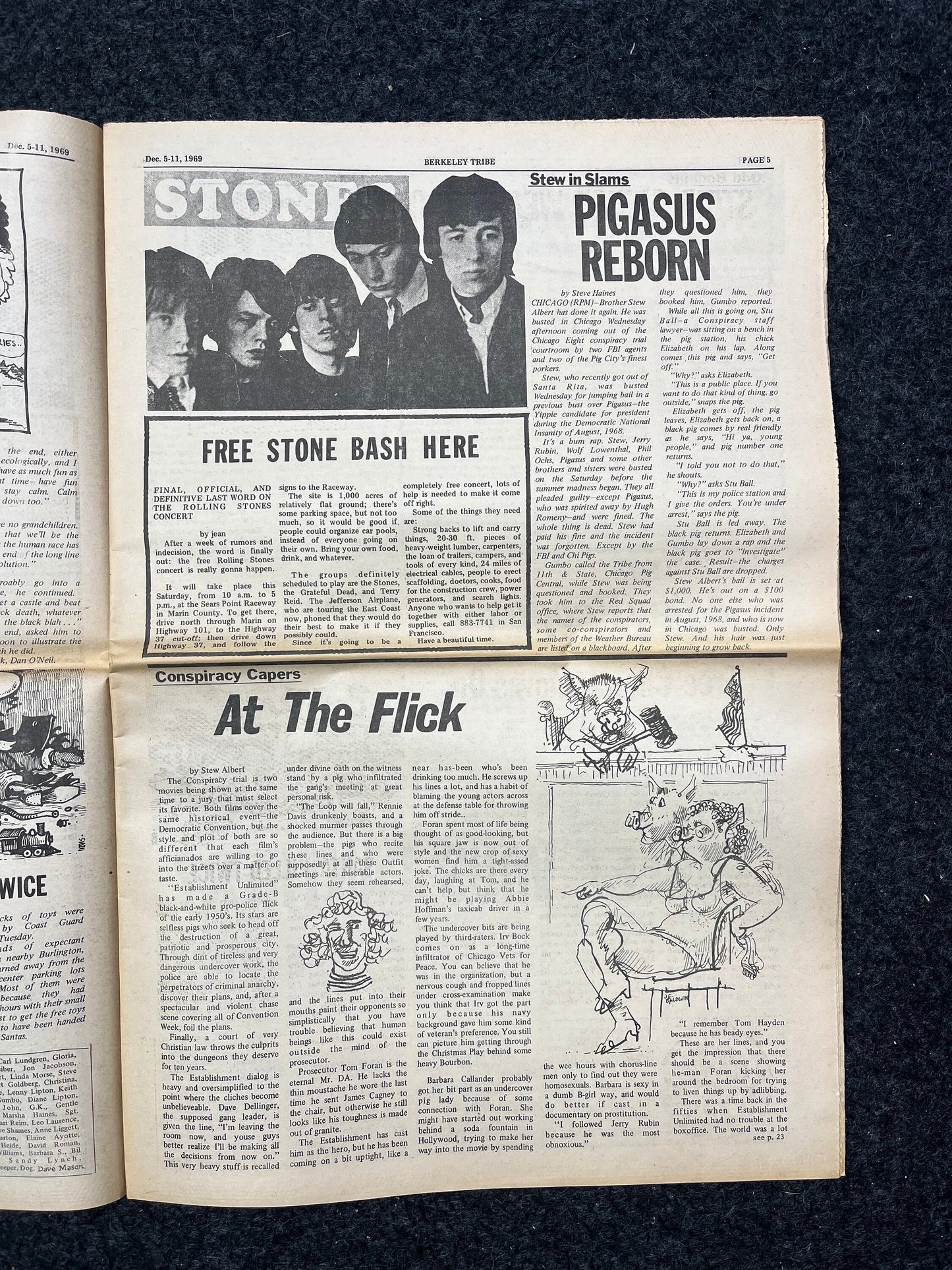 1970s Berkeley Tribe CounterCulture, Black Panther Party, Underground Newspaper, Vintage Newspaper, San Francisco California