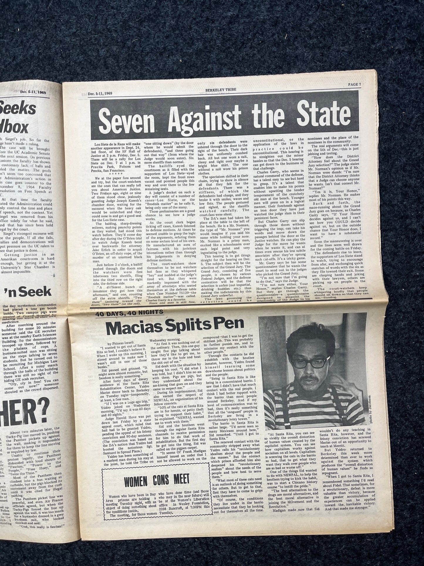 1970s Berkeley Tribe CounterCulture, Black Panther Party, Underground Newspaper, Vintage Newspaper, San Francisco California
