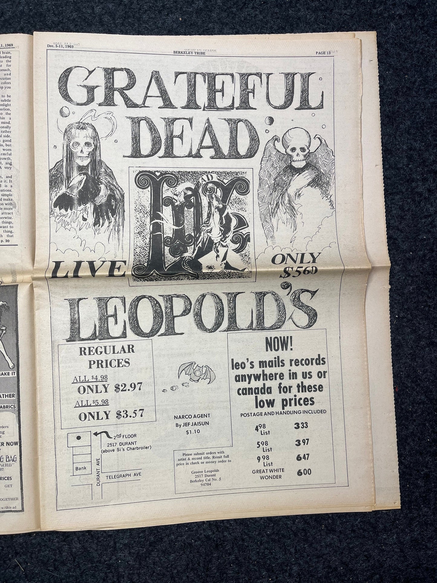 1970s Berkeley Tribe CounterCulture, Black Panther Party, Underground Newspaper, Vintage Newspaper, San Francisco California