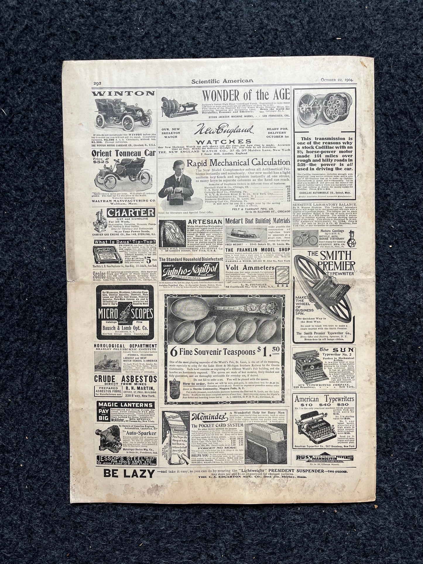 1905 Vanderbilt Raceway Automotive Memorabilia, Car Gifts, Scientific America Newspaper, Science Education Wall Decor Gifts,