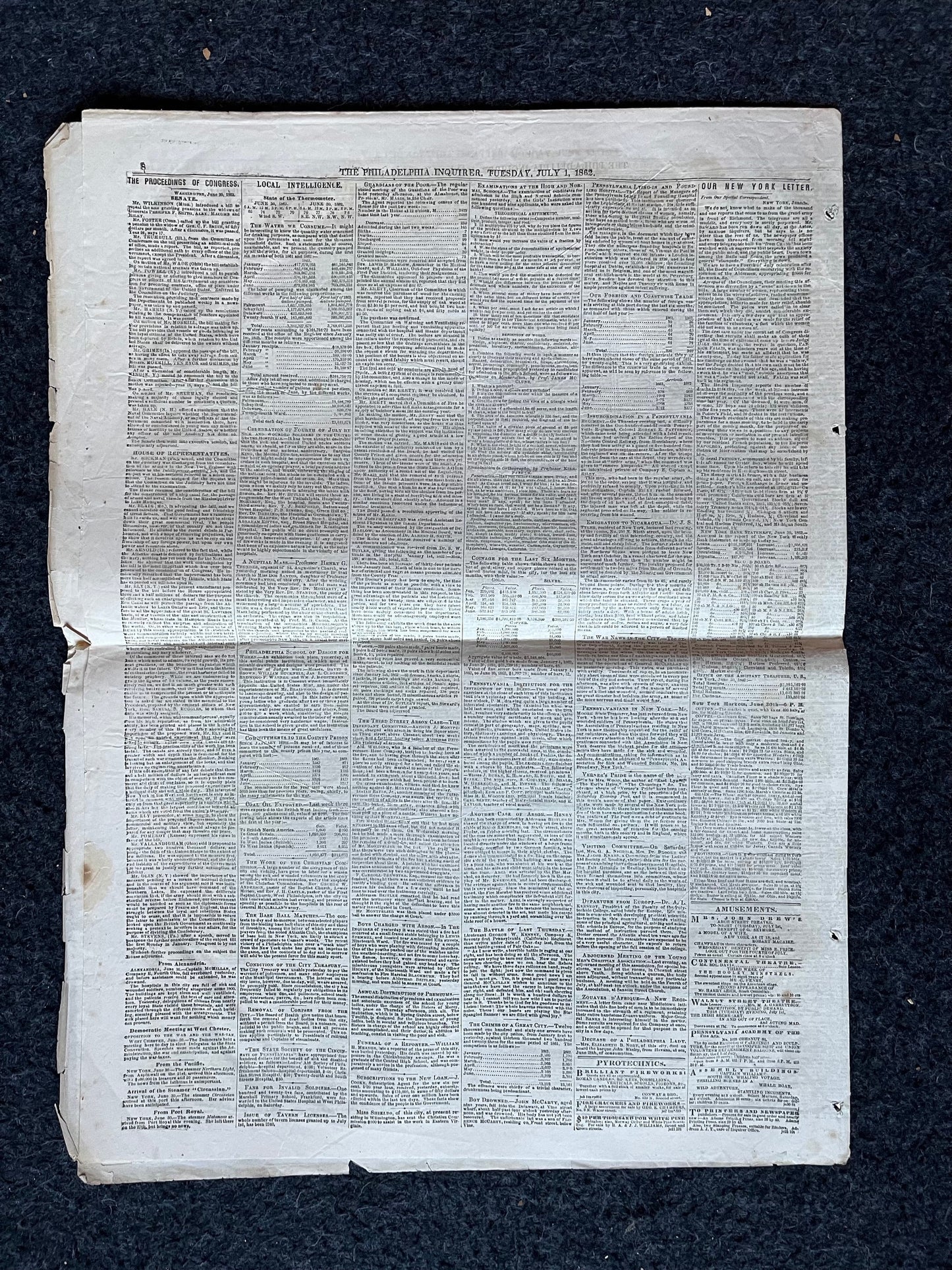 1862 Seven Days Battle of Virginia, Lee Triumphs over GAR, Civil War Map Original Newspaper, Virginia History Memorabilia, Gifts for Dads