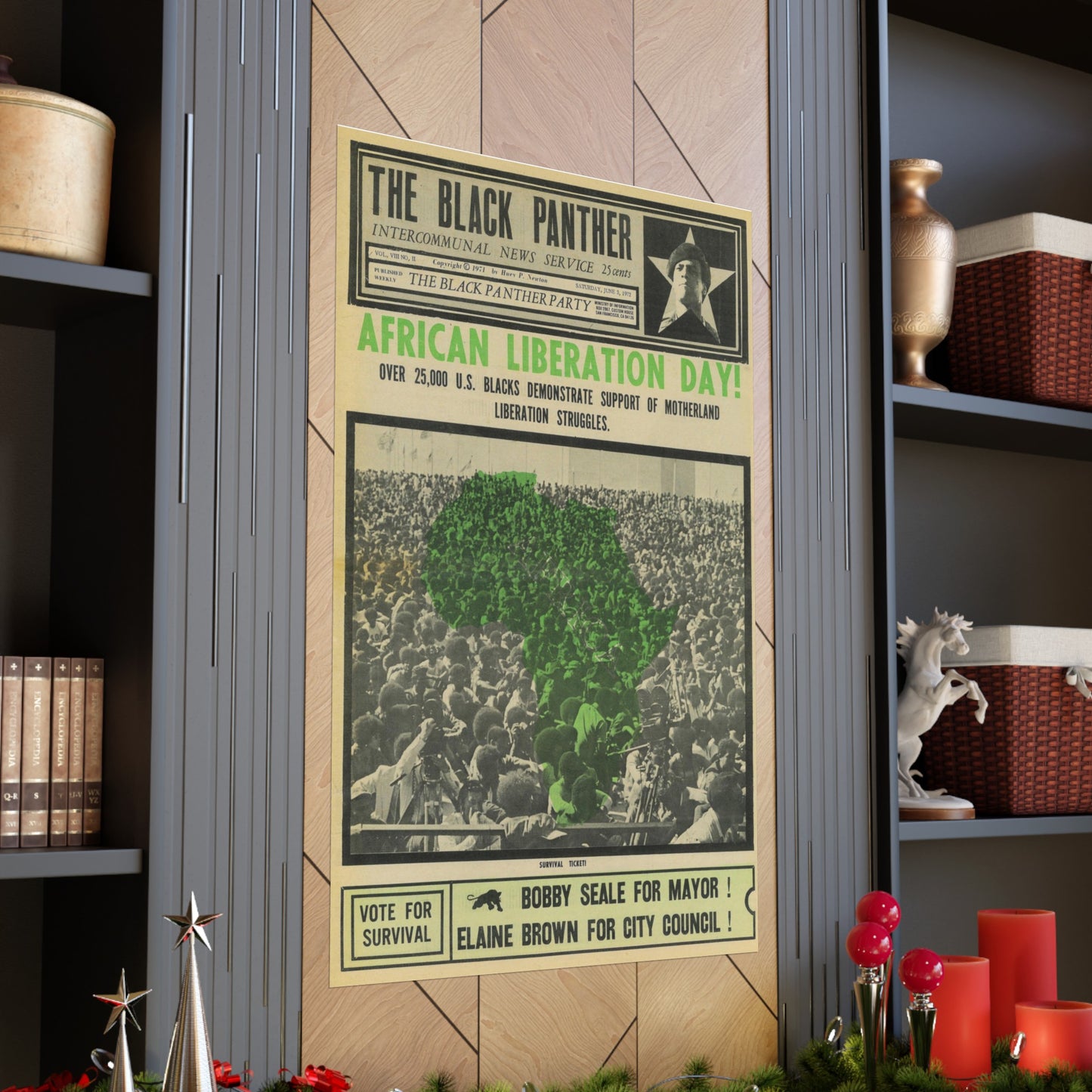 1970s African Liberation Day Black Political Party Propaganda Poster,