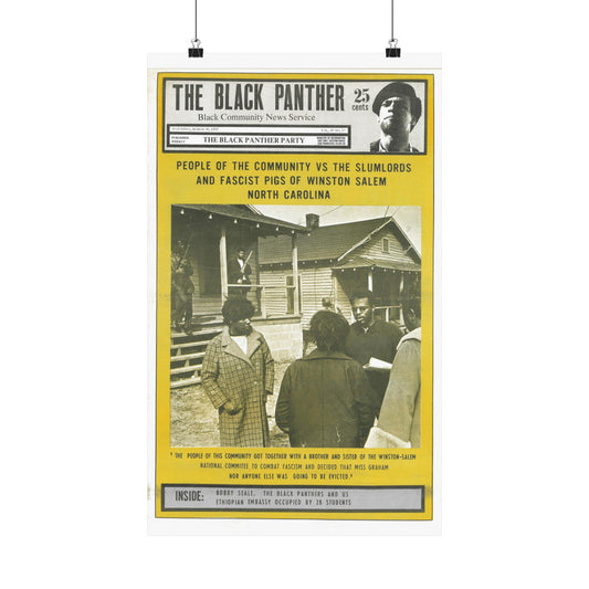 1970s Black Panther Political Party Propaganda Poster,